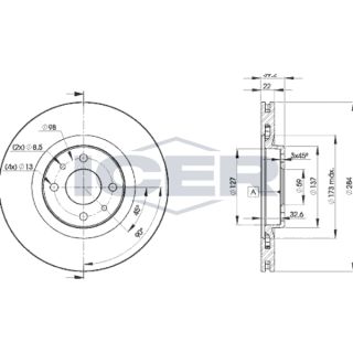 Stabdžių diskas ICER 78BD7947-2