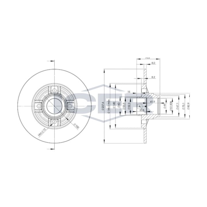 Stabdžių diskas ICER 78BD8078-1