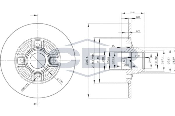 Stabdžių diskas ICER 78BD8078-1