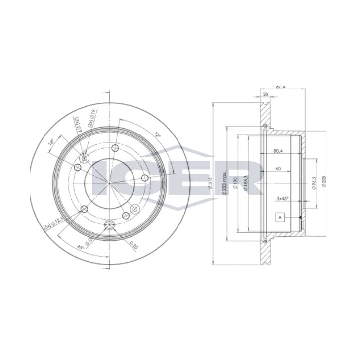 Stabdžių diskas ICER 78BD8411-2
