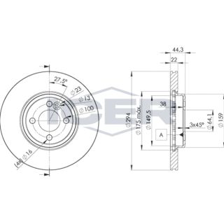 Stabdžių diskas ICER 78BD8570-2