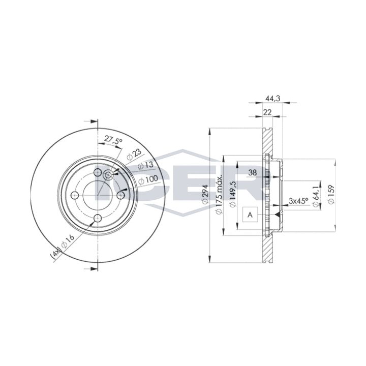 Stabdžių diskas ICER 78BD8570-2