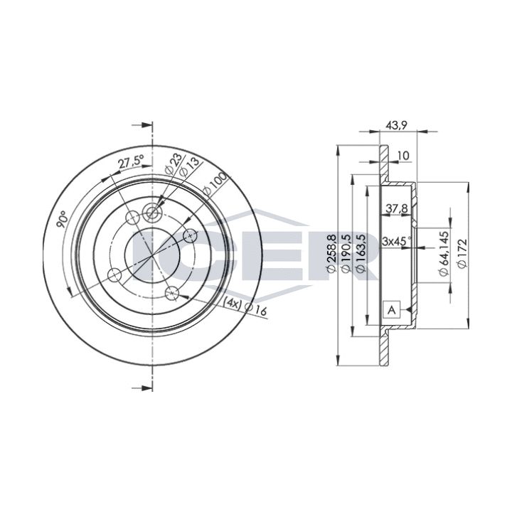 Stabdžių diskas ICER 78BD8571-2