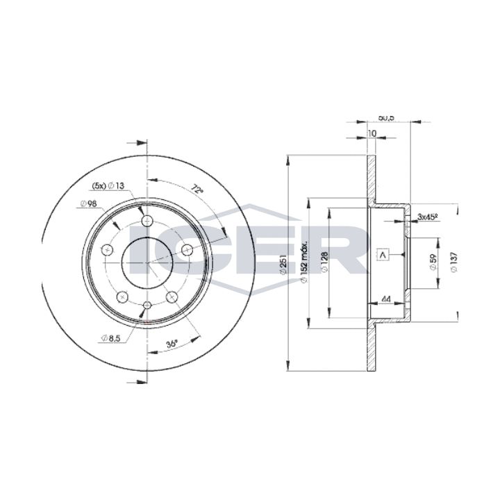 Stabdžių diskas ICER 78BD8684-2