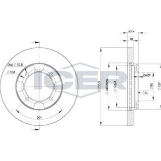 Stabdžių diskas ICER 78BD8735-2