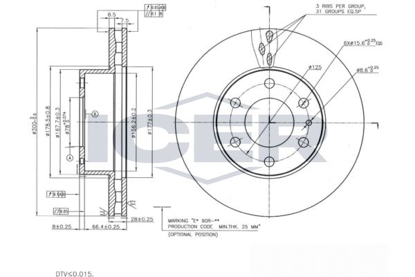 Stabdžių diskas ICER 78BD8761-2
