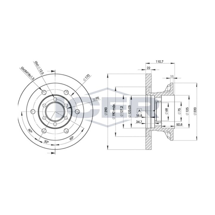 Stabdžių diskas ICER 78BD8772-1