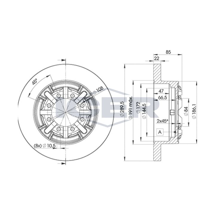Stabdžių diskas ICER 78BD8773-1