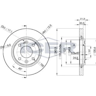 Stabdžių diskas ICER 78BD8901-2
