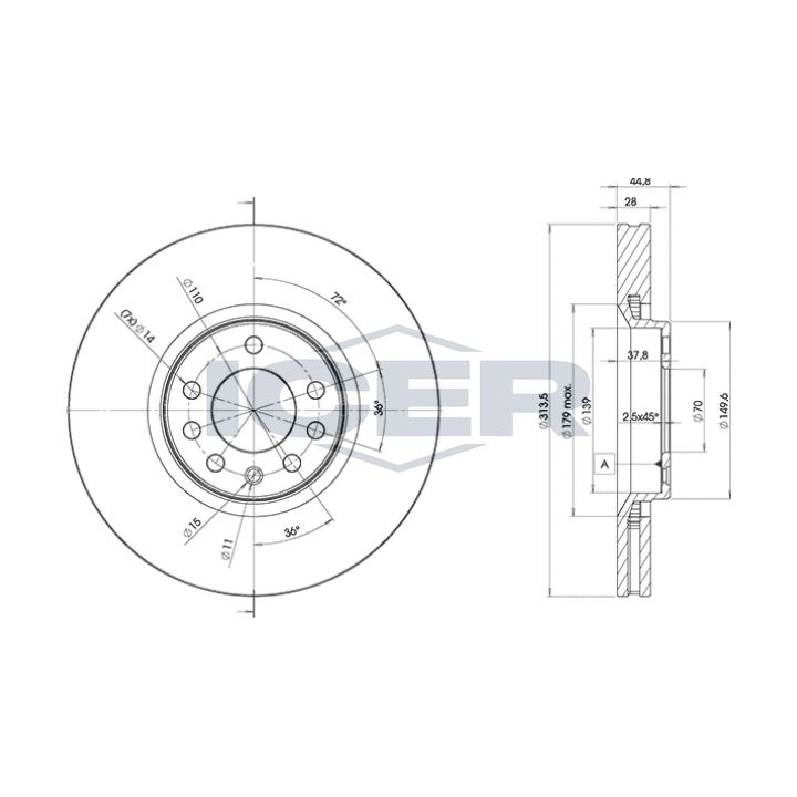 Stabdžių diskas ICER 78BD9005-2