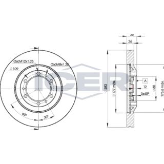 Stabdžių diskas ICER 78BD9050-2