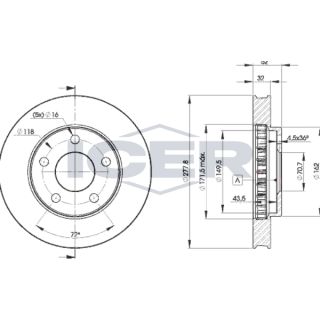 Stabdžių diskas ICER 78BD9057-2