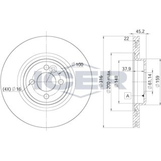 Stabdžių diskas ICER 78BD9065-2