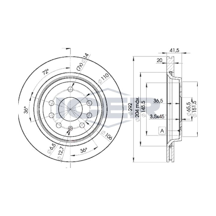 Stabdžių diskas ICER 78BD9114-2