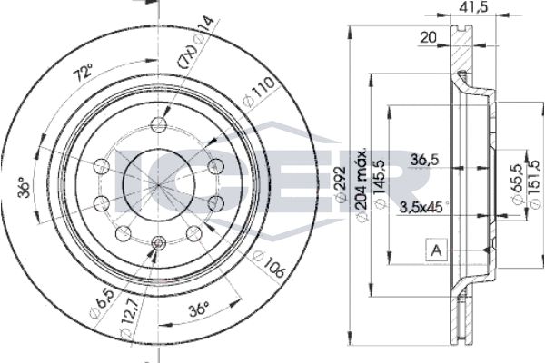 Stabdžių diskas ICER 78BD9114-2