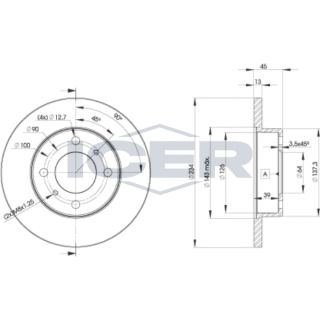 Stabdžių diskas ICER 78BD9280-2
