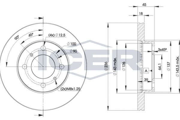 Stabdžių diskas ICER 78BD9282-2