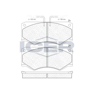 Stabdžių trinkelių rinkinys, diskinis stabdys ICER 140563