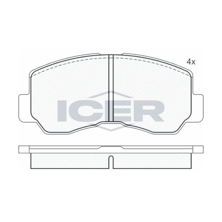 Stabdžių trinkelių rinkinys, diskinis stabdys ICER 140623