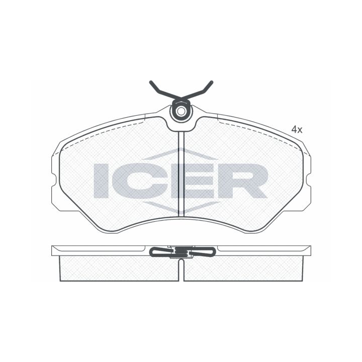 Stabdžių trinkelių rinkinys, diskinis stabdys ICER 140783