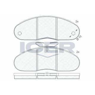 Stabdžių trinkelių rinkinys, diskinis stabdys ICER 140813