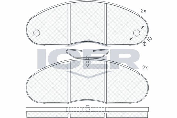 Stabdžių trinkelių rinkinys, diskinis stabdys ICER 140813