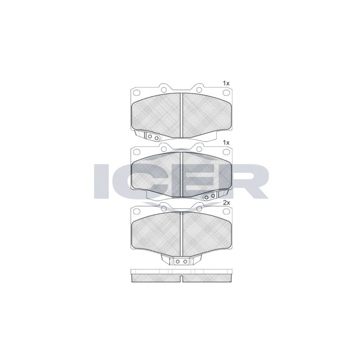 Stabdžių trinkelių rinkinys, diskinis stabdys ICER 141007