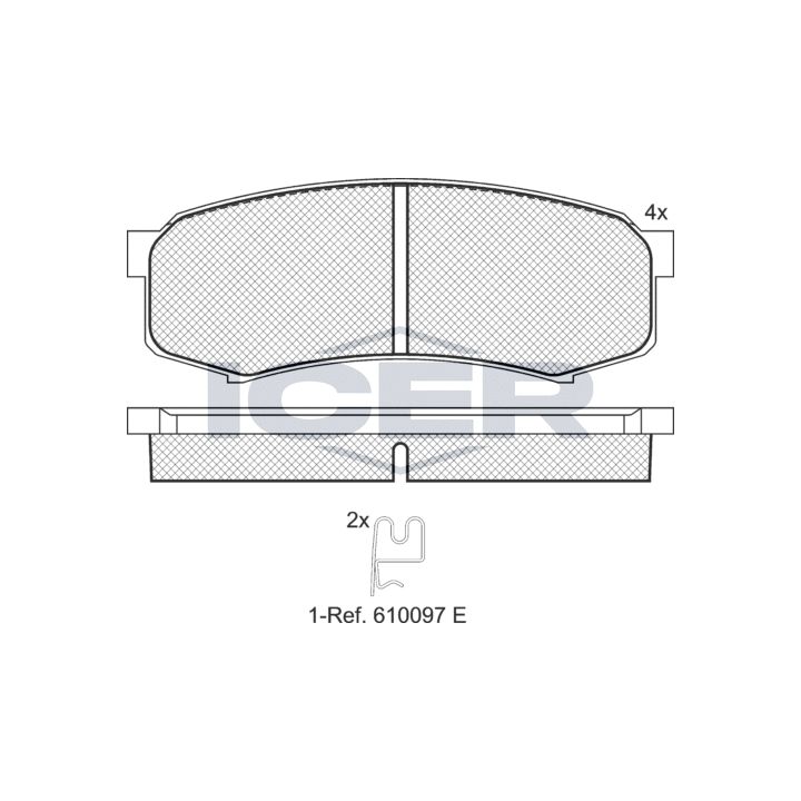 Stabdžių trinkelių rinkinys, diskinis stabdys ICER 141027