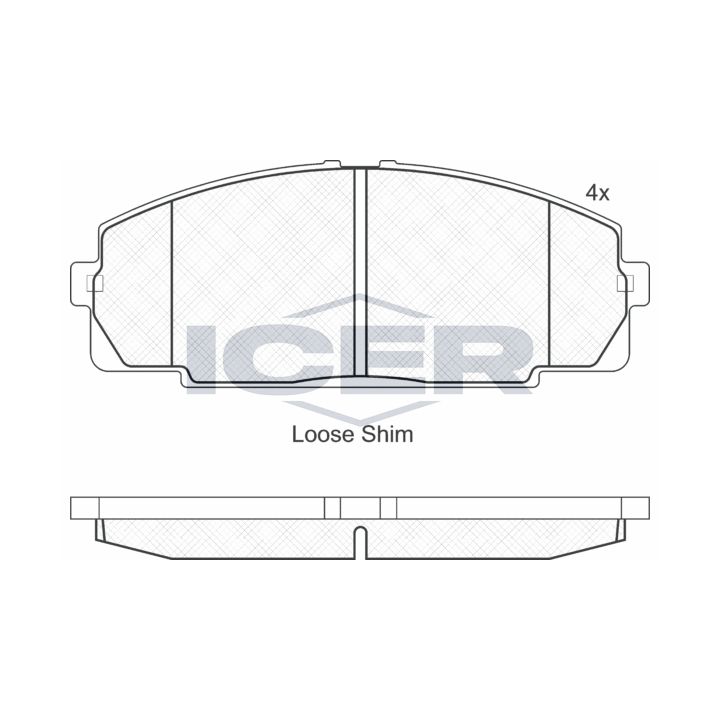 Stabdžių trinkelių rinkinys, diskinis stabdys ICER 141170