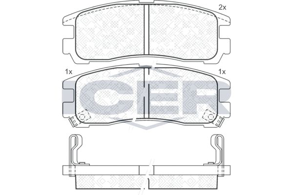 Stabdžių trinkelių rinkinys, diskinis stabdys ICER 141192