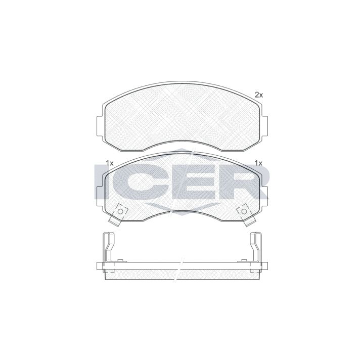 Stabdžių trinkelių rinkinys, diskinis stabdys ICER 141224