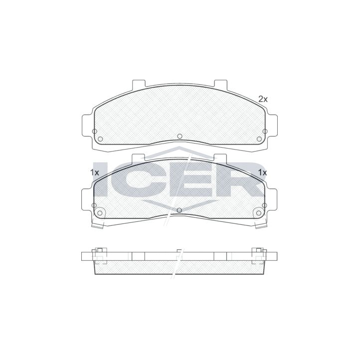 Stabdžių trinkelių rinkinys, diskinis stabdys ICER 141228