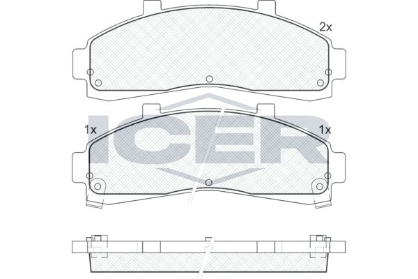 Stabdžių trinkelių rinkinys, diskinis stabdys ICER 141228