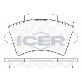 Stabdžių trinkelių rinkinys, diskinis stabdys ICER 141442