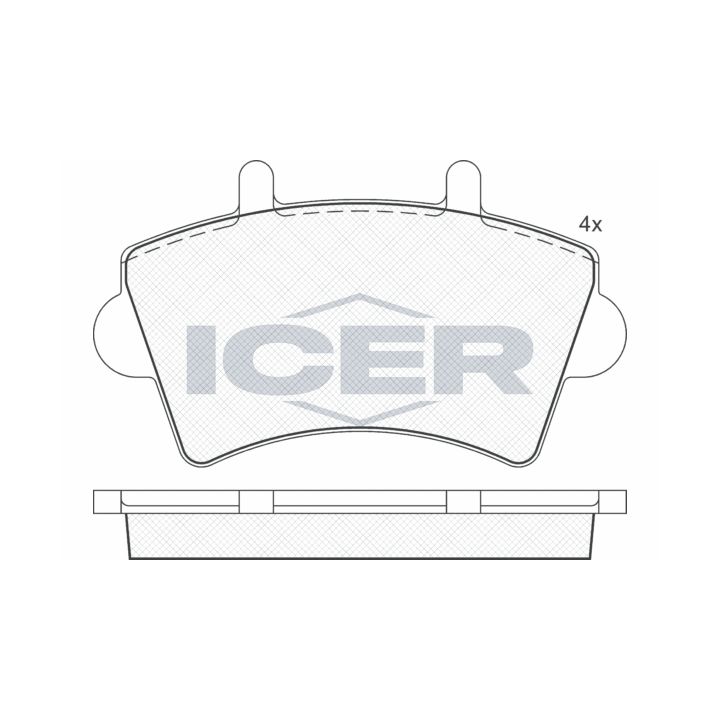 Stabdžių trinkelių rinkinys, diskinis stabdys ICER 141442