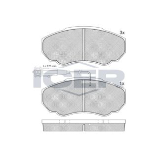 Stabdžių trinkelių rinkinys, diskinis stabdys ICER 141523
