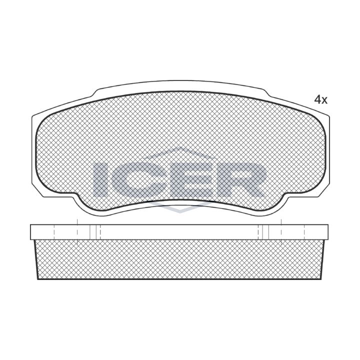 Stabdžių trinkelių rinkinys, diskinis stabdys ICER 141524
