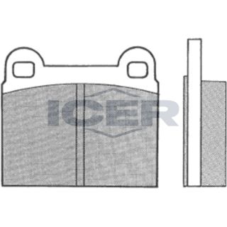 Stabdžių trinkelių rinkinys, diskinis stabdys ICER 180078