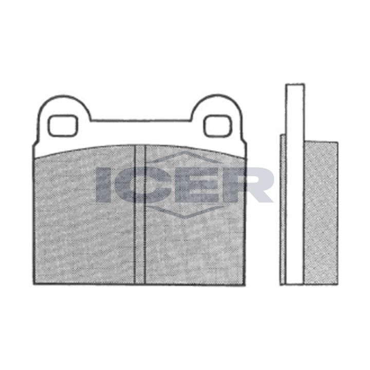 Stabdžių trinkelių rinkinys, diskinis stabdys ICER 180078