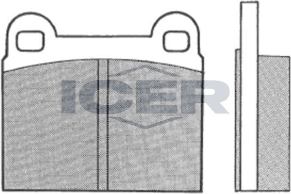 Stabdžių trinkelių rinkinys, diskinis stabdys ICER 180078