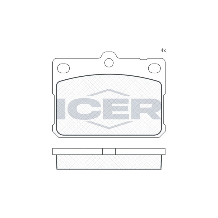 Stabdžių trinkelių rinkinys, diskinis stabdys ICER 180164