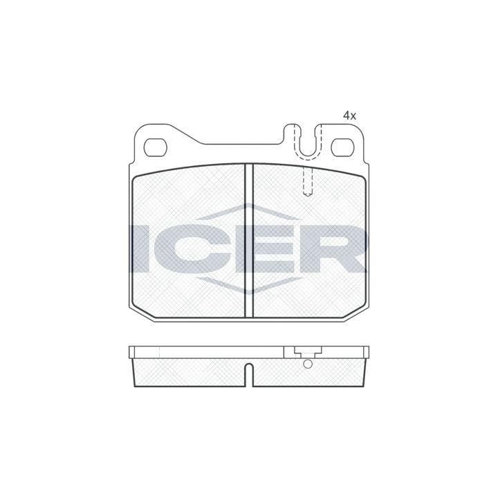 Stabdžių trinkelių rinkinys, diskinis stabdys ICER 180197