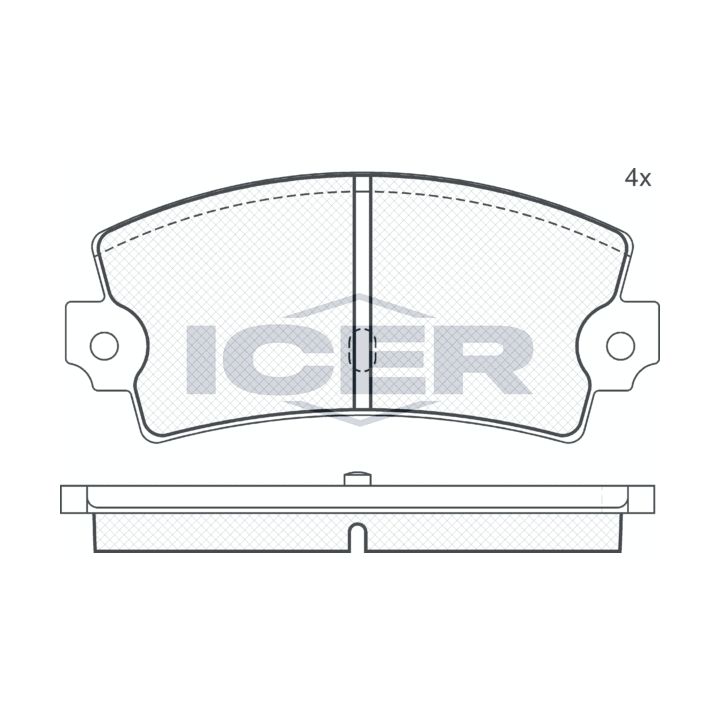 Stabdžių trinkelių rinkinys, diskinis stabdys ICER 180218