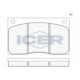 Stabdžių trinkelių rinkinys, diskinis stabdys ICER 180234