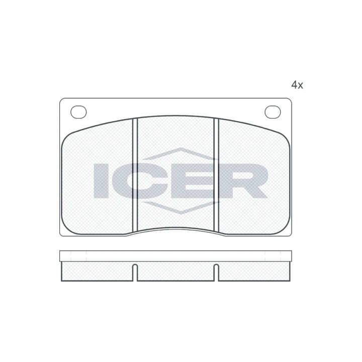 Stabdžių trinkelių rinkinys, diskinis stabdys ICER 180234