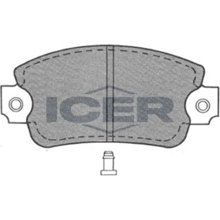 Stabdžių trinkelių rinkinys, diskinis stabdys ICER 180238