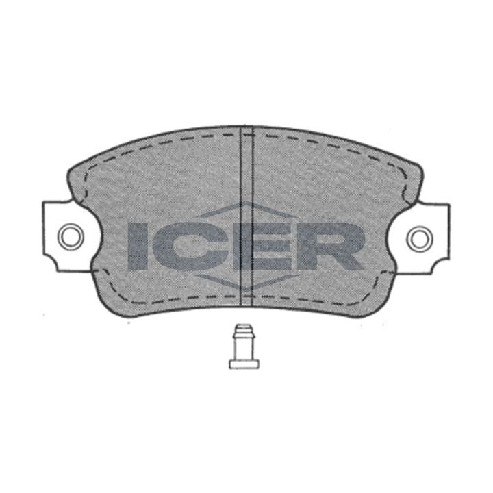 Stabdžių trinkelių rinkinys, diskinis stabdys ICER 180238