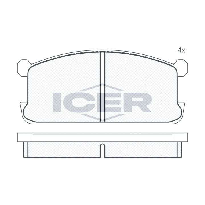 Stabdžių trinkelių rinkinys, diskinis stabdys ICER 180286