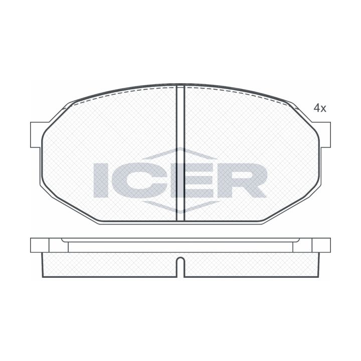 Stabdžių trinkelių rinkinys, diskinis stabdys ICER 180401