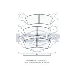 Stabdžių trinkelių rinkinys, diskinis stabdys ICER 180438